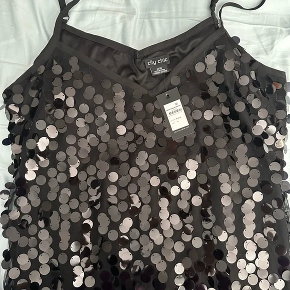 City chic Sequin Groove Dress Black, size 18, “M” in city chic sizes - Picture 2 of 10